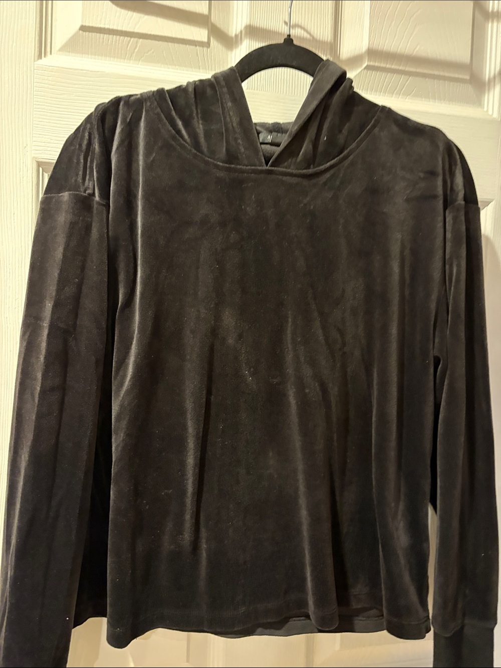 Alfani Dark Gray Velvet Hoodie Sweater